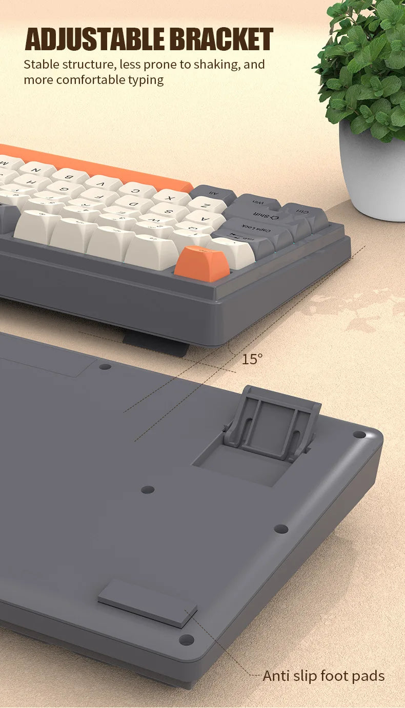 K81 Gaming Keyboard 81-Key 80% Wired RGB Gaming Keyboard with Volume Knob, Ergonomic USB Gaming Keyboard for PC, Laptop, Mac & Multi-Language Layouts