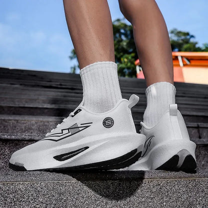 Løbesko til mænd – professionelle træningssneakers i høj kvalitet, lette, slidstærke, sporty og afslappede med flad sål