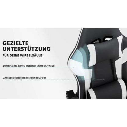 Ergonomic Gaming Chair Office Chair with Breathable Fabric, 360° Swivel Desk Chair, Adjustable Height Computer Chair with Lumbar Support