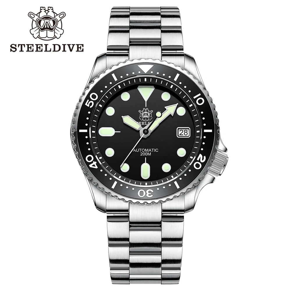 Steeldive SD1973 Men's watch Dive Watch Automatic Mechanical Men's watch NH35 Bracelet 41mm  Diver watch men watches