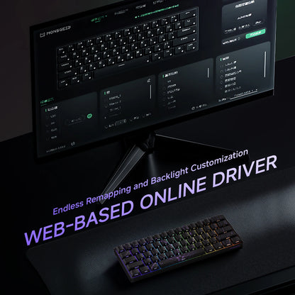 MONSGEEK FUN60 PRO&MAX HE Teclado mecânico 60% sem fios para gaming com switches magnéticos, Rapid Trigger 8K, ARGB e personalização