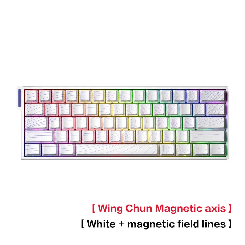 Teclado Mecânico Personalizado AULA WIN60 HE com Ligação com Fio, Eixo Magnético RT para E-sports, Taxa de Polling 8K