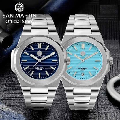 San Martin 42mm Top Band Men Diving Watch Fashion Classic Luxury Automatic Mechanical Watches Sapphire Waterproof 200m Relogio