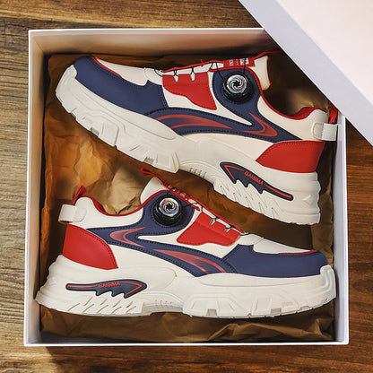 Autumn New Men's Versatile High-Top Trendy Thick-Soled Running Shoes Casual Fashion Sneakers Suitable for Outdoor Sports