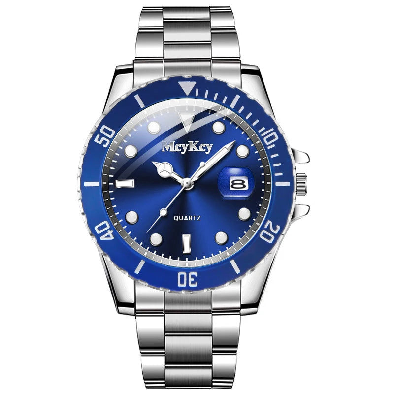 Luxury Large Dial Men Business  Watches Fashion Calendar Men's Quartz Watch Reloj Hombre