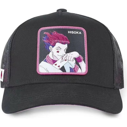 Șapcă de baseball Hunter X Hunter Cap de vară, tip snapback, pentru bărbați, cu broderie, în stil hip-hop, cu vizieră de soare, șapcă de camionagiu ajustabilă, din plasă