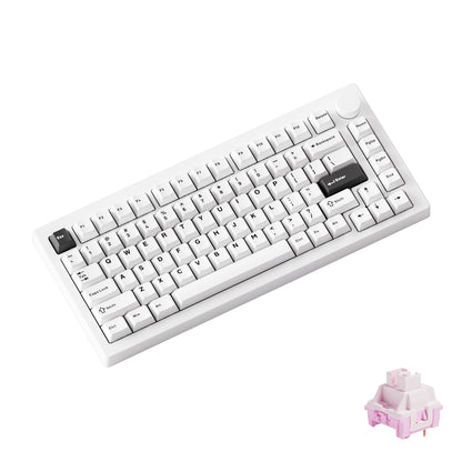 Teclado mecânico gaming AKKO 5075 X Veekos K75, teclado 75% RGB, hot swap 3/5 pinos, com fios, personalizado, com botão rotativo e gasket