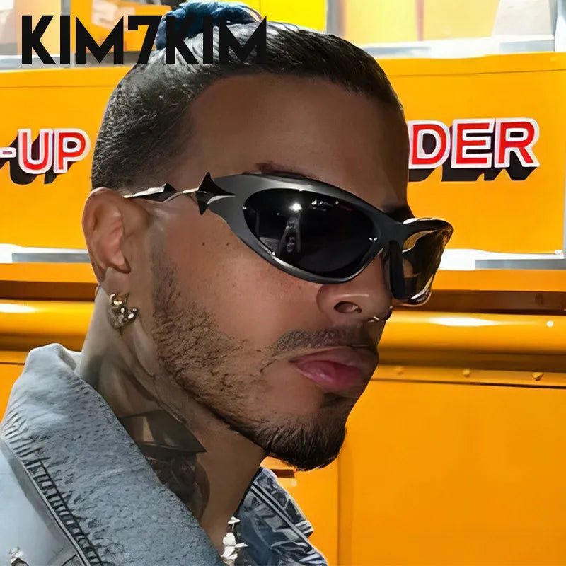 Steampunk Y2k Sport Sunglasses Women 2026 Luxury Men Sun glasses For Female 2000's Futuristic Goggles Eyewear Accessories Lenses