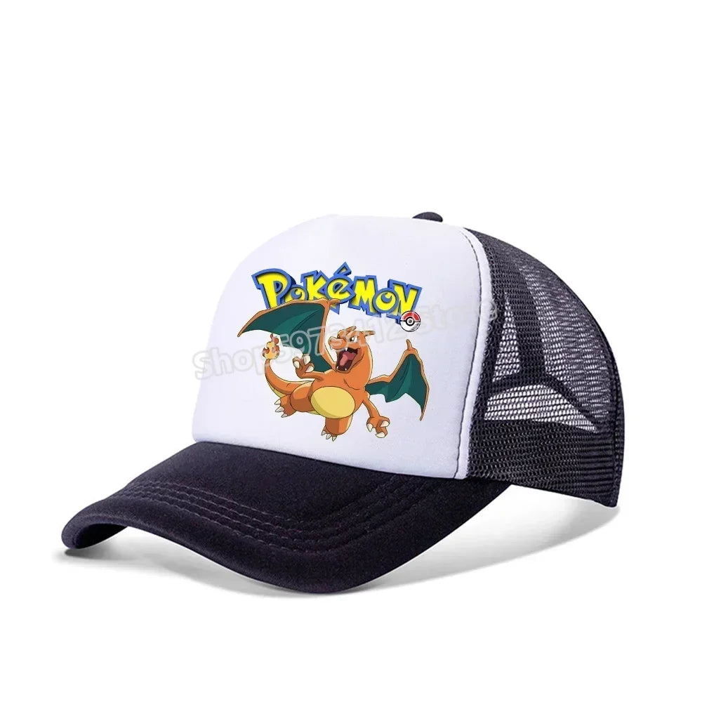 Pokémon baseball sapka Pikachu Charizard Gengar anime csúcsos sapka gyerek felnőtt nyári szabadtéri sport sapkák fiú alkalmi divat sapka ajándék