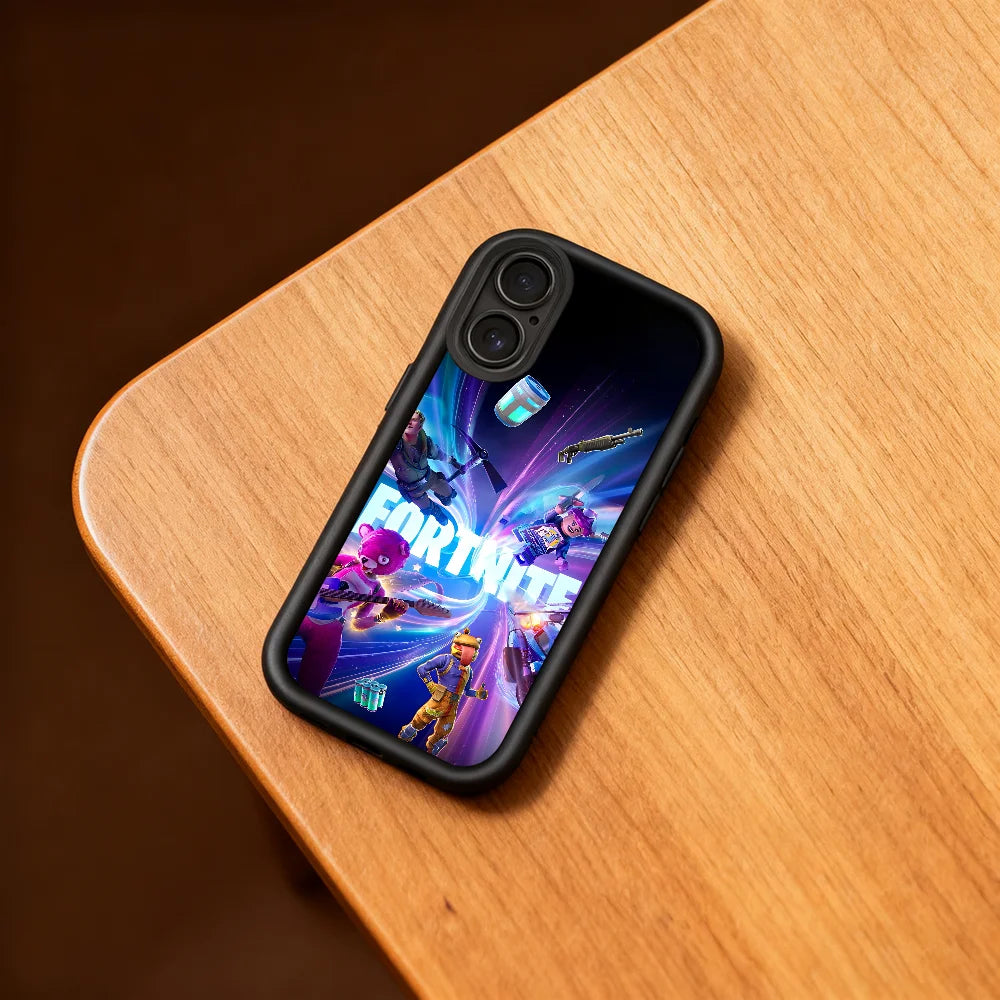Game F-Fortnite Survival Phone Case For iPhone 11 12 13 14 15 16 17 Max Pro Plus Air Mini Lens Protective Black Soft Shell