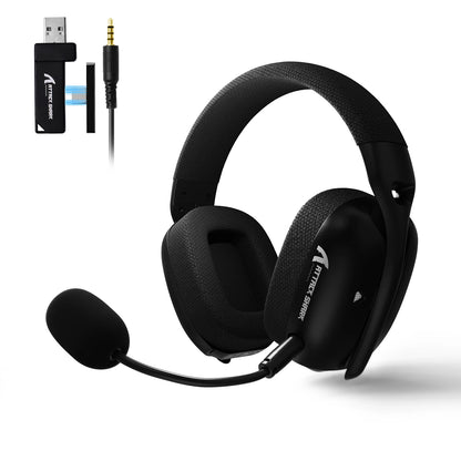 ATTACK SHARK L80PRO Auscultadores Gaming 3 em 1 – Auscultadores Bluetooth sem fios de baixa latência com microfone duplo, som Hi-Fi 40mm e ligação estável para gaming