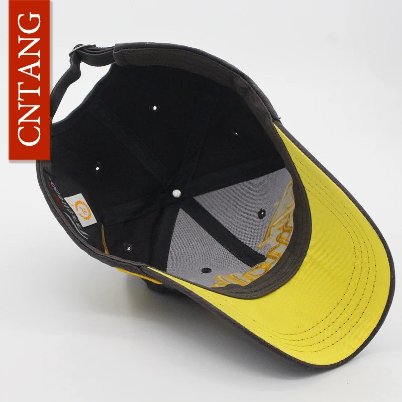 Czapka baseballowa z haftem wielkimi literami – męska letnia czapka codzienna, damska modna czapka typu snapback z bawełny, czapka z daszkiem w stylu hip-hopowym, jesienna czapka z regulowanym paskiem