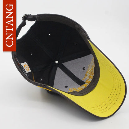 Czapka baseballowa z haftem wielkimi literami – męska letnia czapka codzienna, damska modna czapka typu snapback z bawełny, czapka z daszkiem w stylu hip-hopowym, jesienna czapka z regulowanym paskiem