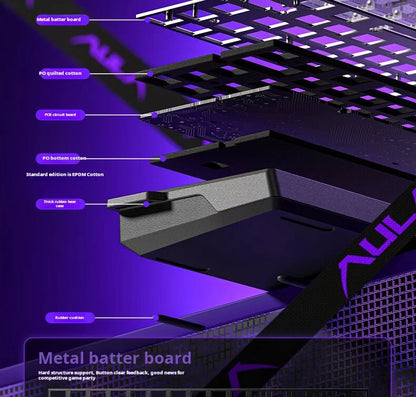 Teclado Mecânico Personalizado AULA WIN60 HE com Ligação com Fio, Eixo Magnético RT para E-sports, Taxa de Polling 8K