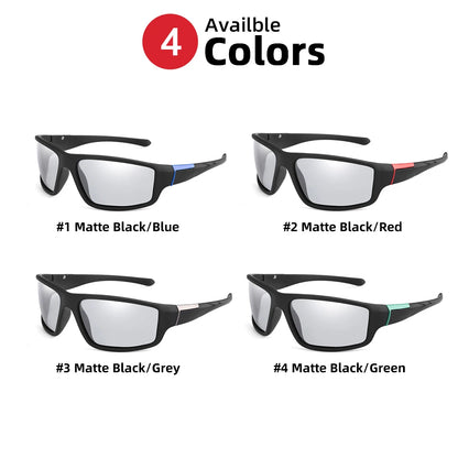 VIVIBEE Sports Men Photochromic Sunglasses Polarized Black Goggles Women Color Changing Driving Discoloration UV400 Sun Glasses