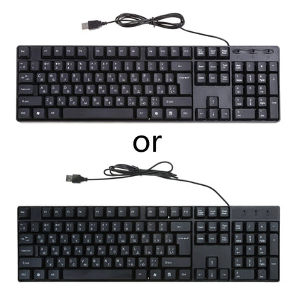 Teclado ergonómico USB para PC, teclado russo / teclado inglês, DropShipping