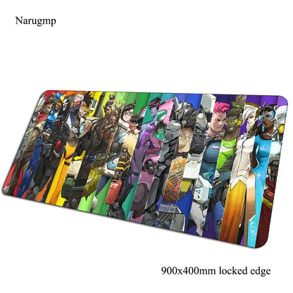 Overwatch pelės kilimėlis gimtadieniui, kompiuterio kilimėlis 900x400x3mm, didelis žaidimų pelės kilimėlis, dovana, kilimėlis pelei ir klaviatūrai, PC žaidėjo stalui