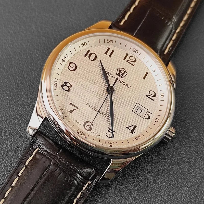 Vakuy Automatic Mechanical Watch Man's Business Auspicious Face Seagull ST2130 Movement Blue Pointer Waterproof Men's