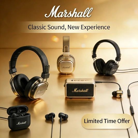 Marshall MOTIF II ANC True Wireless Earbuds Bluetooth Active Noise Cancelling Headphones Hi-Fi Deep Bass In-ear Earphones Mic