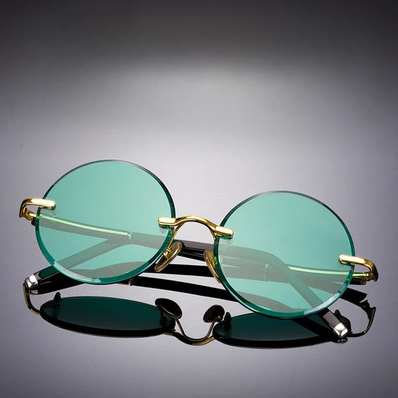 Men's Resin Sunglasses  Frameless UV400 Sunglasses Cool Eye Protection Glasses Summer Decorative Sunglasses
