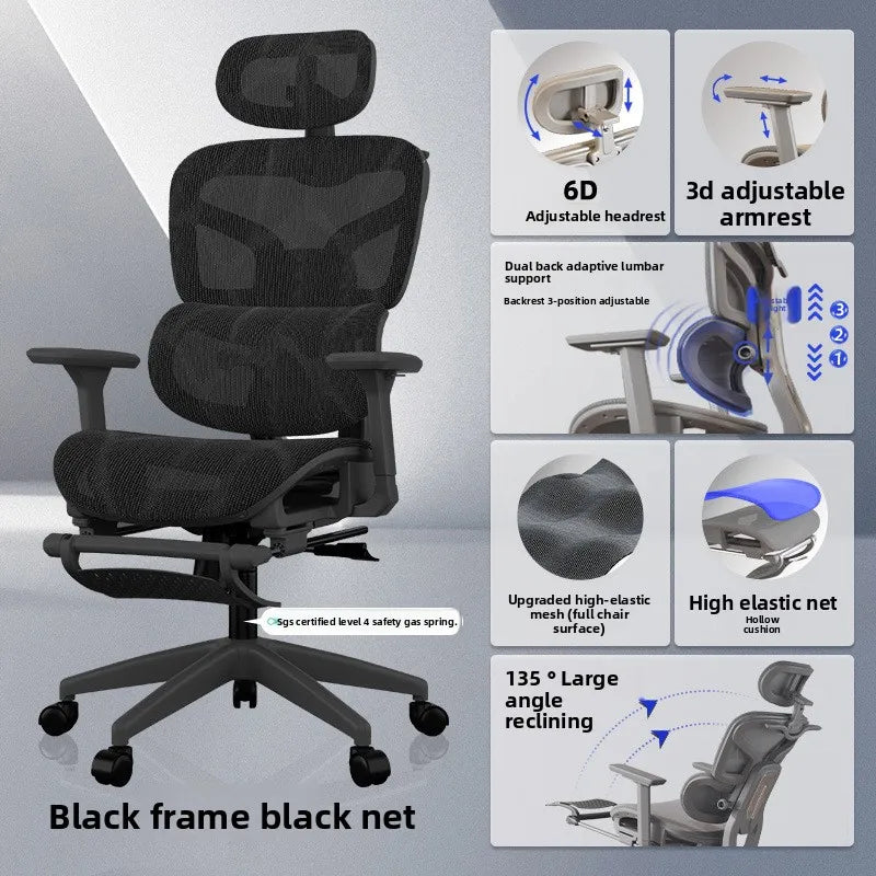 UVR Ergonomic Gaming Computer Chair with Breathable Mesh, Adjustable Armrests, Lumbar Support, Swivel Office Chair for Work & Gaming