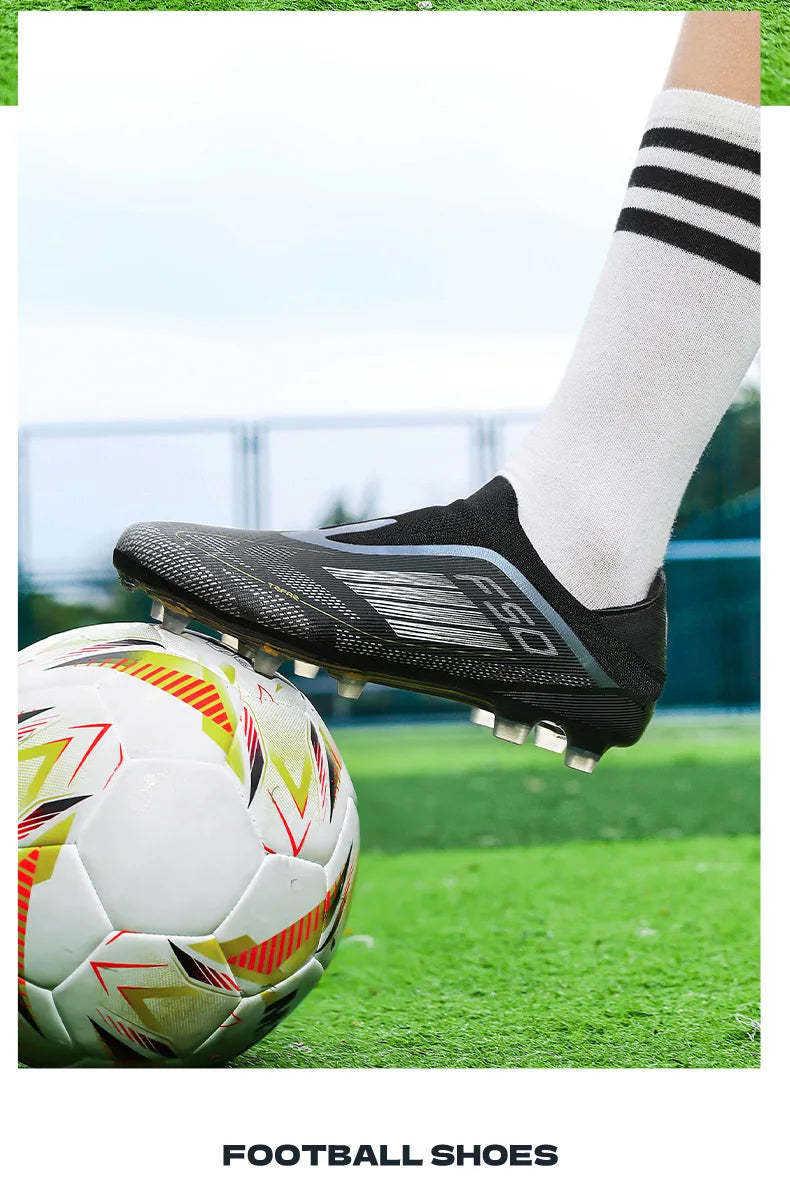 New Men Soccer Shoes Cleats Training Boys Sport Football Boots FG/TF Non Slip Match Breathable Adult Long Spikes Outdoor Sneaker