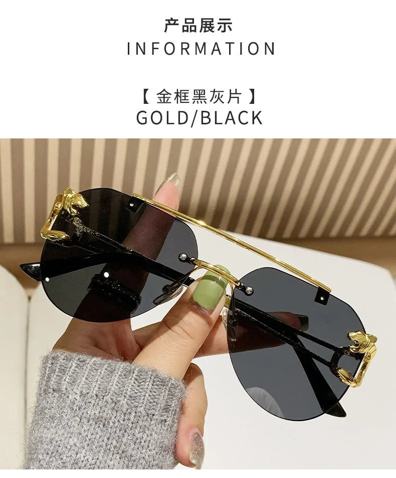 Rimless Women Sunglasses Luxury Designer Vintage Uv400 Men Sun Glasses Lunette Shades De Soleil Femme Gafas De Sol Mujer Lentes