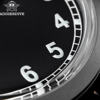 ADDIESDIVE Luxury Quartz Watch For Men New 36mm AR Coated Bubble Glass AD2079 Luminous 100m Waterproof Stainless Steel Men Gift