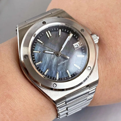 Tandorio 200M Diving 40mm Black White Shell Dial Lume NH35Automatic Men Watch Sapphire Glass Stainless Steel Bracelet 2025