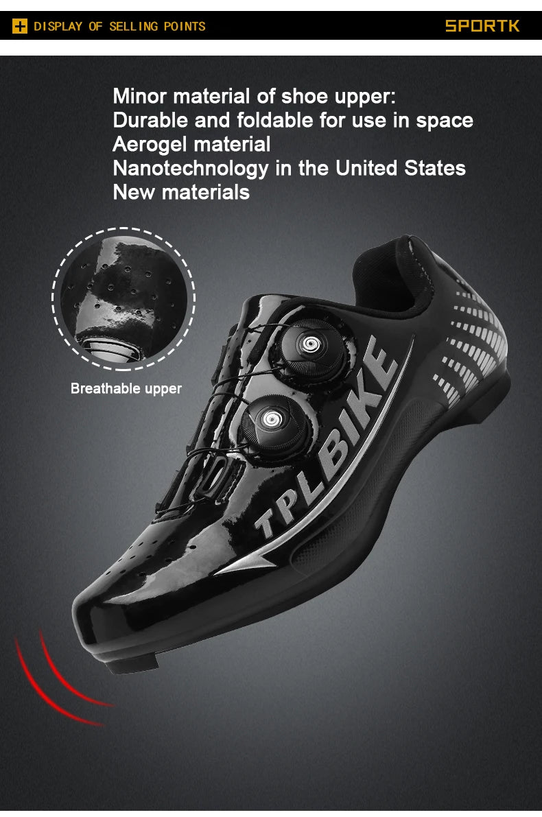 New Men's and Women's Bicycle Shoes,Outdoor Cycling Shoes,Three Functional Soles,Professional Training Shoes