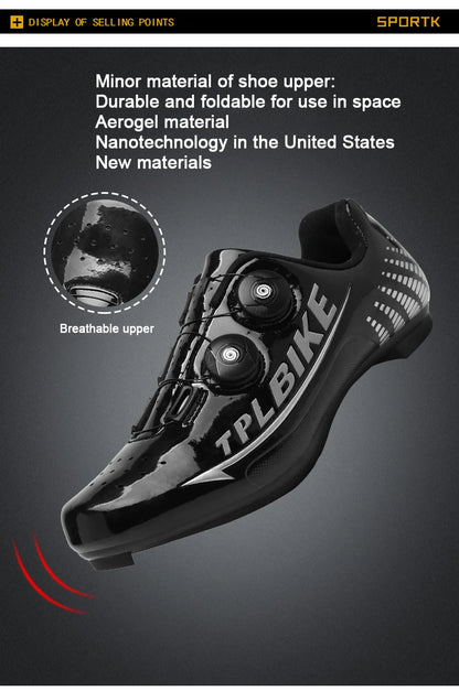 New Men's and Women's Bicycle Shoes,Outdoor Cycling Shoes,Three Functional Soles,Professional Training Shoes