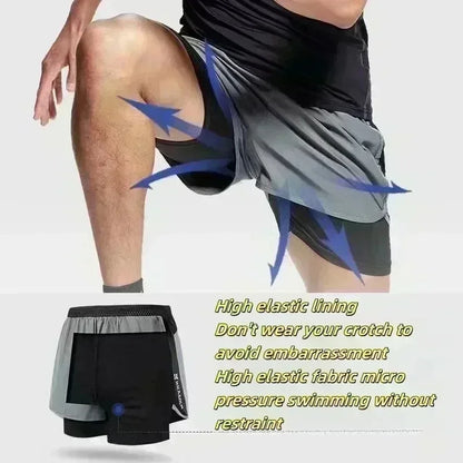 Dragon Ball Summer Fitness Shorts for Men and Women, Double-layer Sports Training Running Shorts, Casual Pants