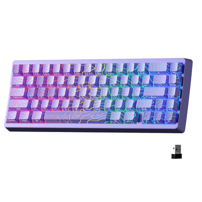 Teclado mecânico XVX M67 JadeStone com teclas IMD-Tech, hot-swappable, gasket, tri-mode, RGB personalizado, sem fios, 65%
