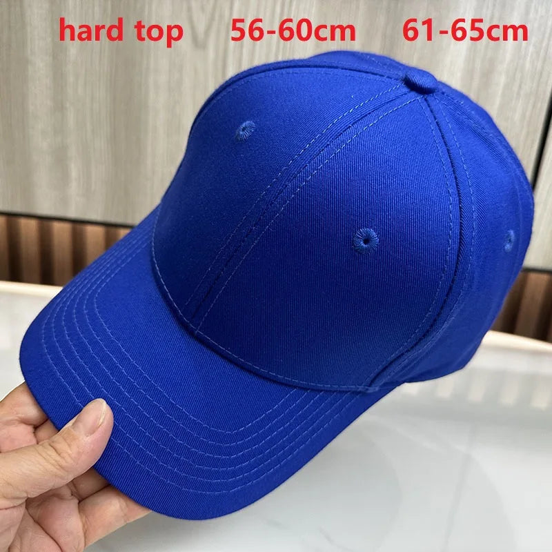 Bejzbol kape za muškarce s velikom glavom, za žene, XXL, prevelike, visoke krune, podesive, jednobojne, s kopčom (snapback), 56-60 cm, 60-65 cm