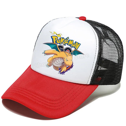 Pokémon baseball sapka Pikachu Charizard Gengar anime csúcsos sapka gyerek felnőtt nyári szabadtéri sport sapkák fiú alkalmi divat sapka ajándék