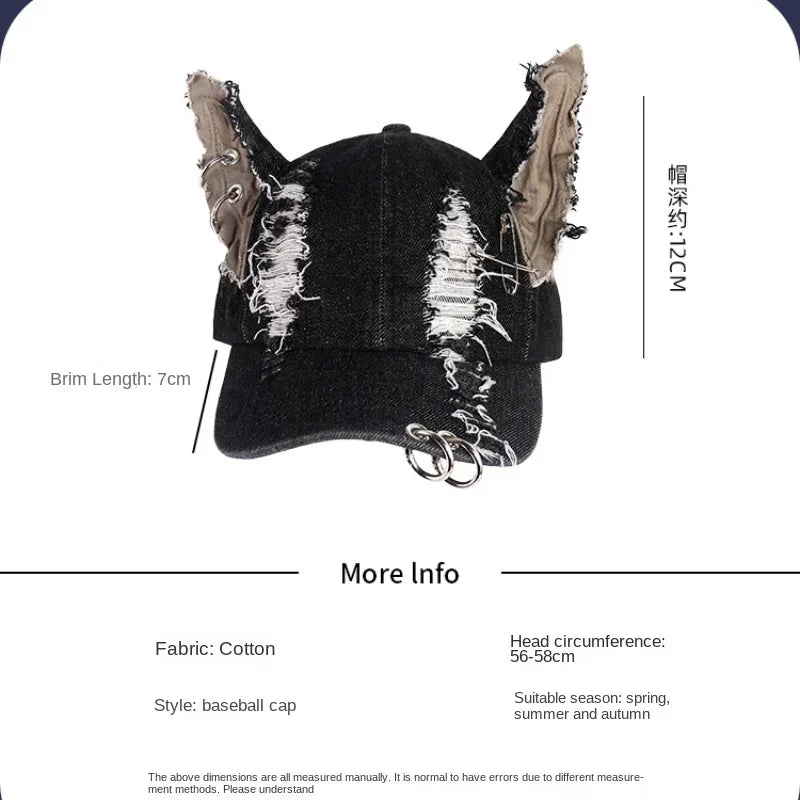 Șapcă de baseball în stil hip-hop – Pălărie de cowboy la modă, în stil graffiti și blugi, pentru femei/bărbați, accesoriu de modă unisex pentru petreceri și echipe