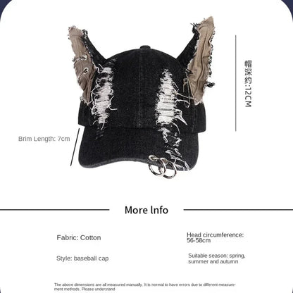 Șapcă de baseball în stil hip-hop – Pălărie de cowboy la modă, în stil graffiti și blugi, pentru femei/bărbați, accesoriu de modă unisex pentru petreceri și echipe