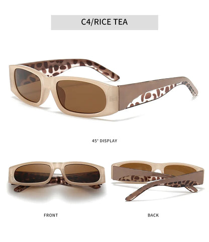 Hiphop Style Narrow Frame Black Sunglasses Men's Retro Effortless Orange Sunglasses UV400