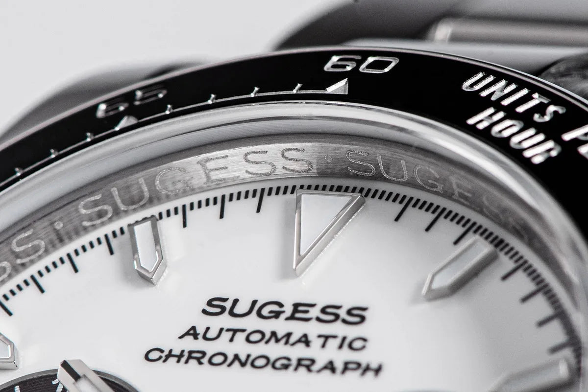 Sugess Diving Mens Watch Panda Automatic Mechanical Chronograph Peacock SL4801 Movement Wristwatch Waterproof Ceramic Bezel New