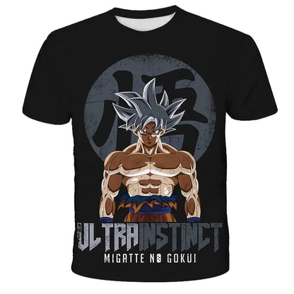 2026 Summer Dragon Ball T Shirt Kids Tops Tee Anime Figures Son Goku Super Saiyan T-shirt Boys T-shirts Children Short Sleeve