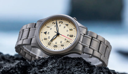 BERNY Full Titanium Watches for Men Quartz Men's Watch Lightweight Sapphire Super Luminous VH31 Sport Field Wristwatches