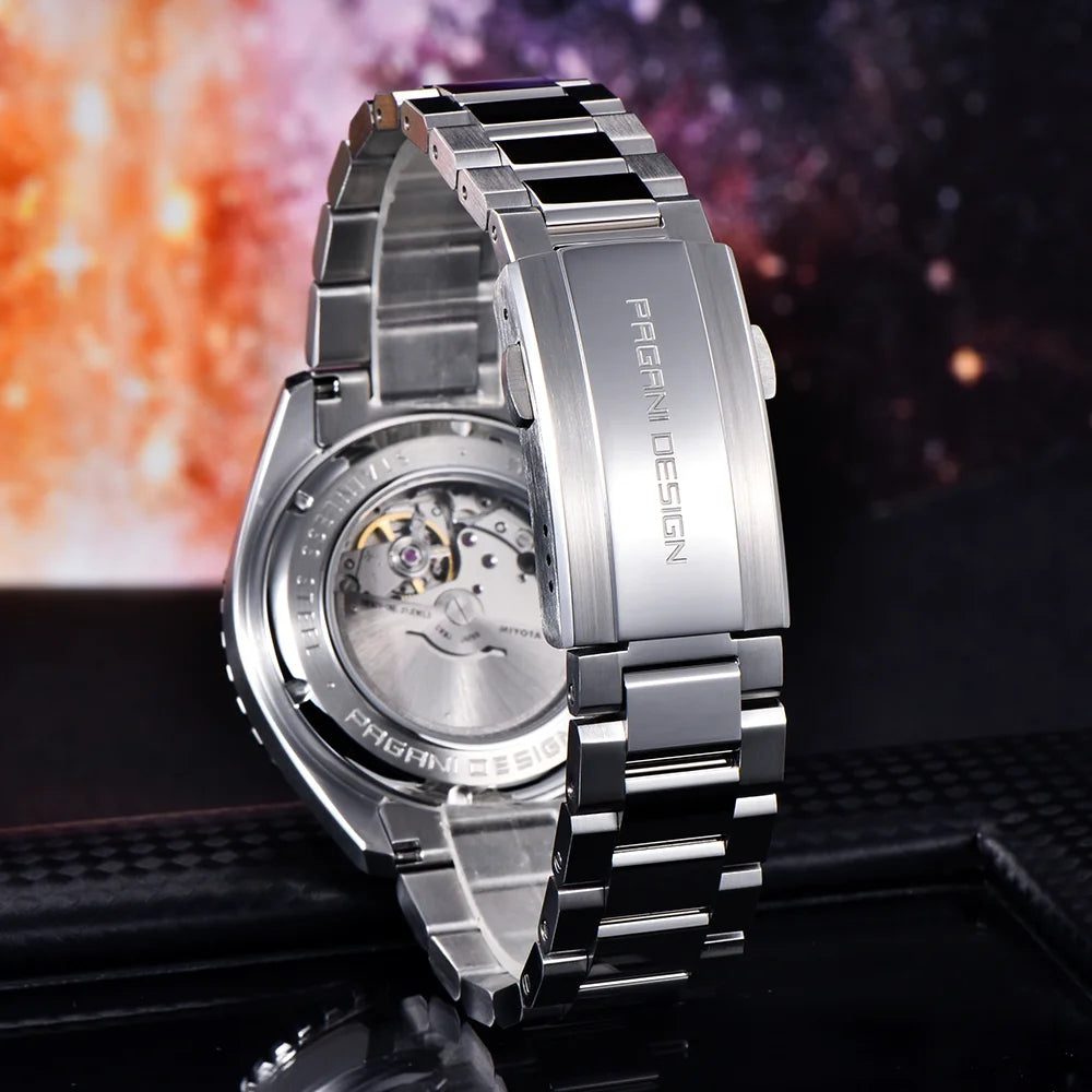 Pagani Design Top Brand New Men's Mechanical Watch Luxury Sapphire Stainless Steel 100m Waterproof Ceramic Bezel Automatic Watch