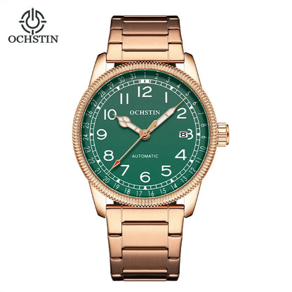 OCHSTIN Automatic Mens Watches Top Brand Luxury Auto Date Mechanical Military Sports Male Clock Luminous Hands Gift for Husband