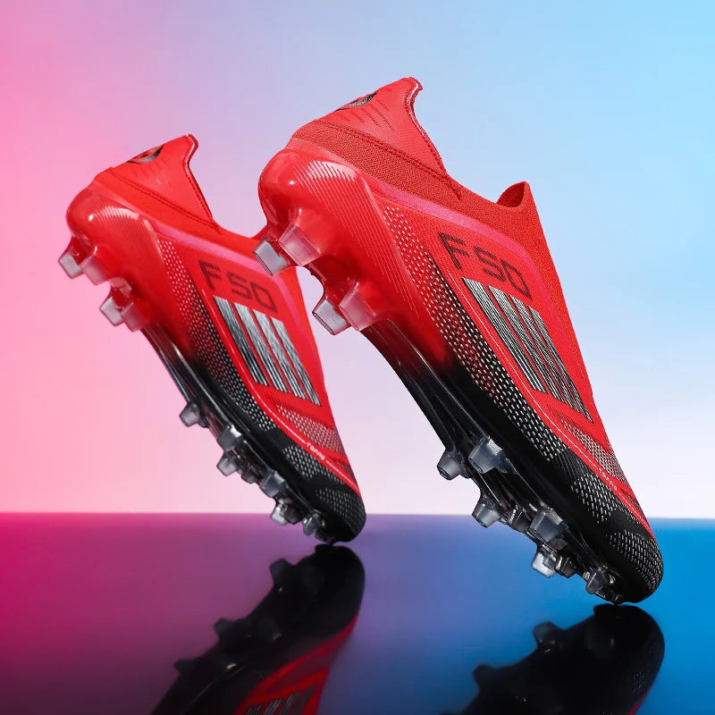 Chaussures de football pour hommes, crampons d'entraînement, chaussures de soccer FG ultralégères et respirantes, livraison directe, crampons longs pour matchs sportifs, baskets d'intérieur