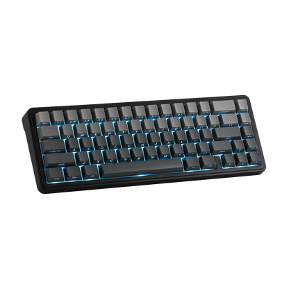 Teclado mecânico EPOMAKER x AULA F65 com layout 65%, hot-swap, montagem gasket e ligação com fios/Bluetooth/2.4G sem fios para Mac/Win