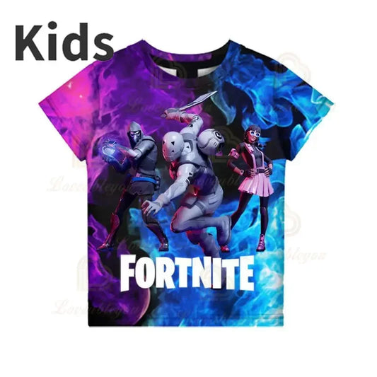 Czerwony Jade Fortnite Anime Battle Royale 3D T-shirt dla mężczyzn, kobiet i dzieci – T-shirt Pelly, prezent urodzinowy dla dziewczynek i chłopców