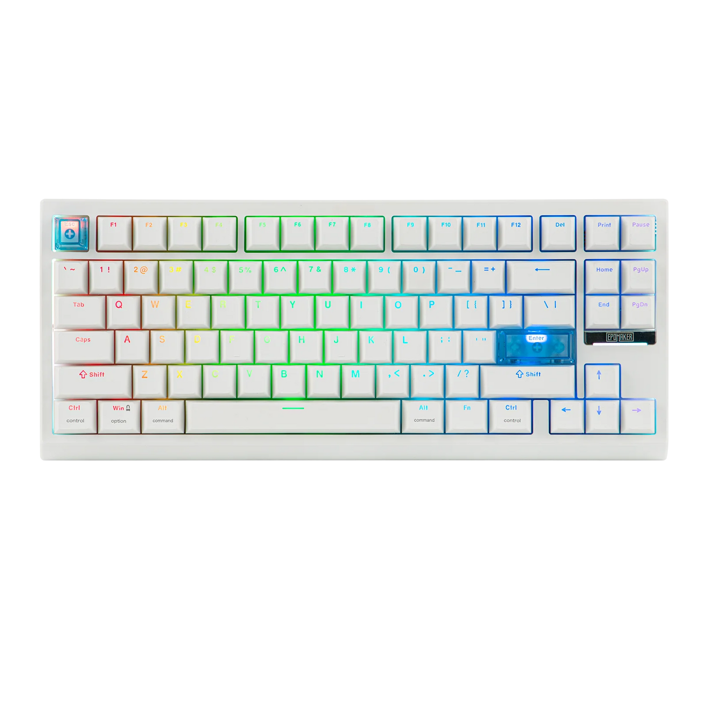 Teclado mecânico magnético EPOMAKER G84 HE 75% ANSI US Layout Gasket com fio/BT/2.4Ghz sem fios, efeito Hall, polling 8K e 8000mAh