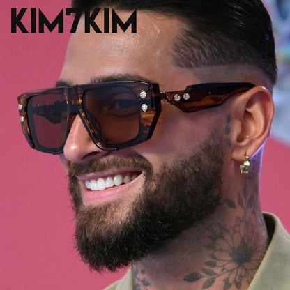 Steampunk Square Polarized Sunglasses Men Big 2026 Luxury Brand Punk UV400 Driving Sun Glasses Fashion Eyewear For Male Shades