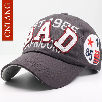Czapka baseballowa z haftem wielkimi literami – męska letnia czapka codzienna, damska modna czapka typu snapback z bawełny, czapka z daszkiem w stylu hip-hopowym, jesienna czapka z regulowanym paskiem