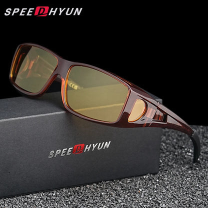 SPEEDHYUN Fit Over Wrap Sunglasses Men Women Anti Glare Night Vision UV400 Protection Driving Sport Protective Glasses Eyewear